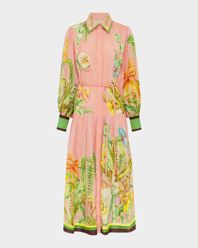 Papaya Midi Shirtdress